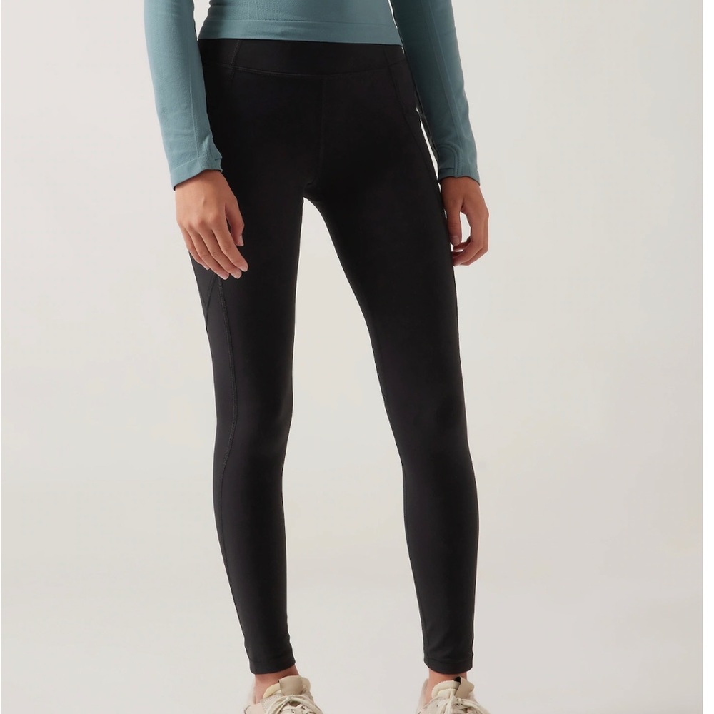 NWT Athleta Girl - Stash your Treasure Tights - black  sz 8/10 (M)